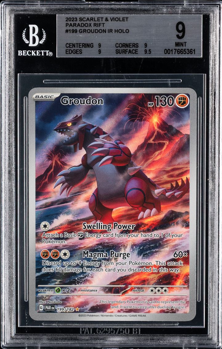 2023 #199 Groudon BGS 9 Par EN-Paradox Rift Pokemon