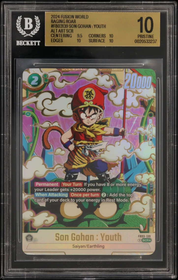 2024 #FB03139 Son Gohan : Youth ALT ART SCR BGS 10 Dragon Ball Super Fusion World Raging Roar