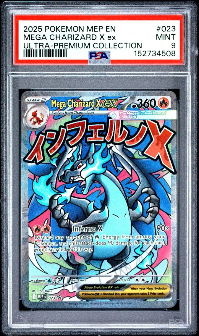 2025 #023 Mega Charizard X EX PSA 9 Mep EN-Me Black Star Promo