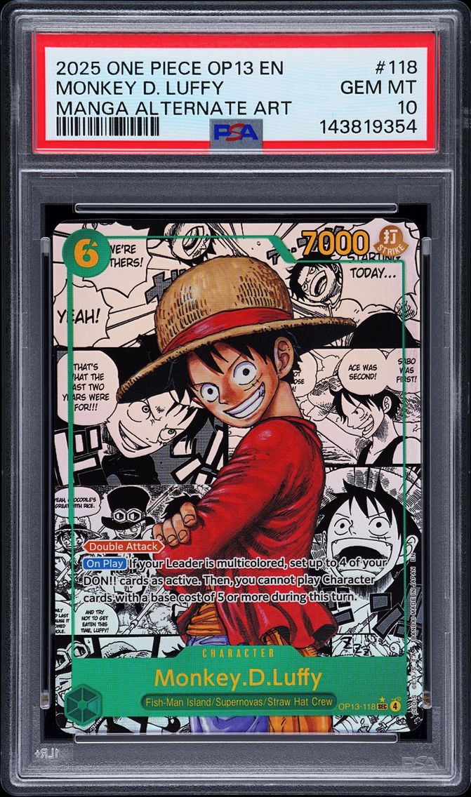 2025 #118 Monkey D. Luffy PSA 10