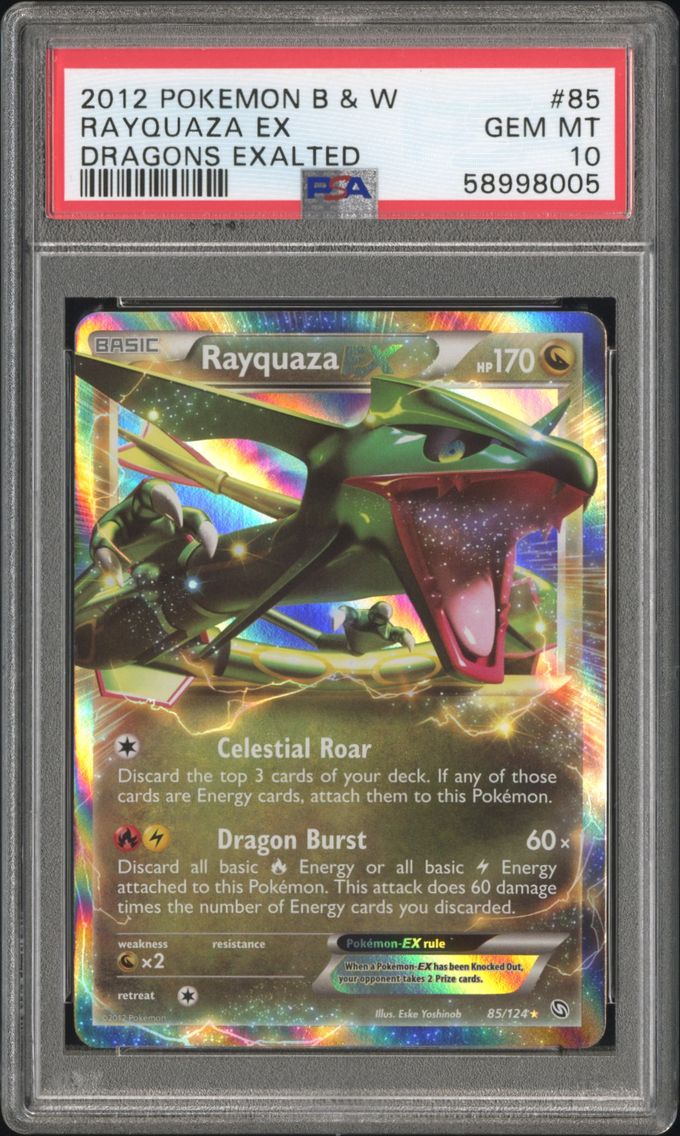 2012 #85 Rayquaza EX PSA 10 Black & White Dragons Exalted