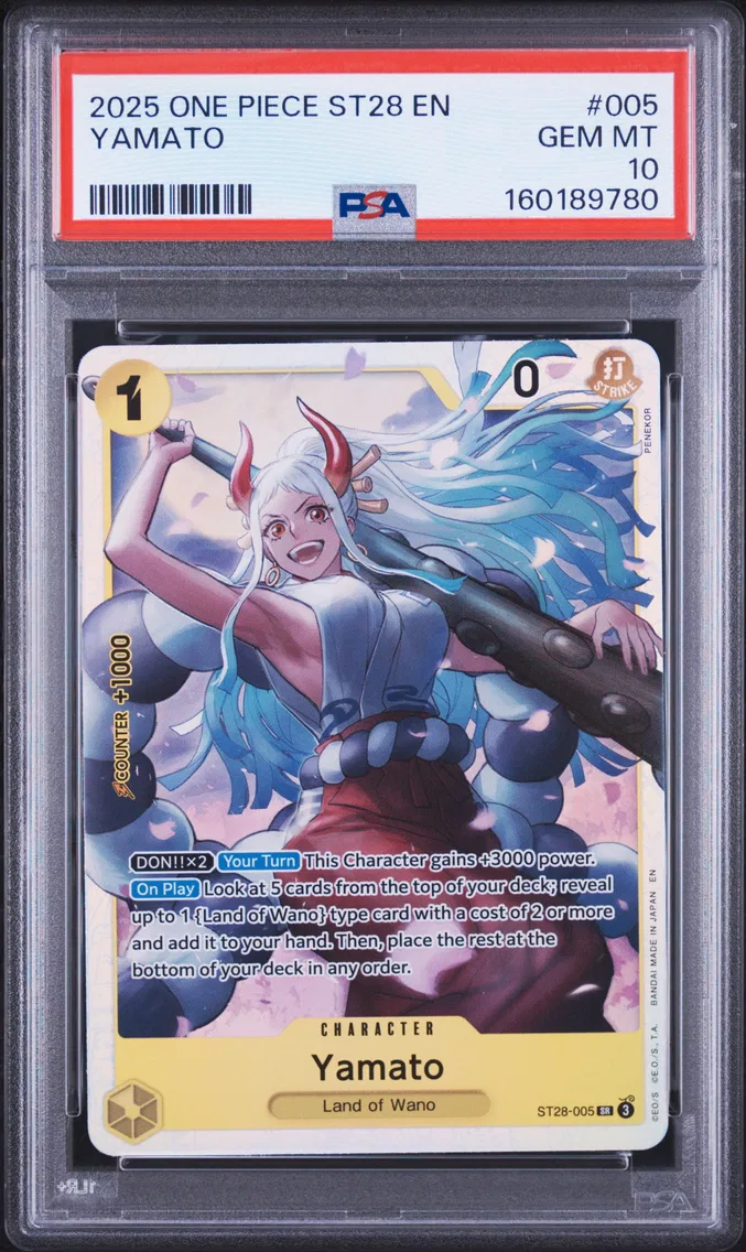 2025 #005 Yamato PSA 10 One Piece Starter Deck ST28-Green/Yellow Yamato