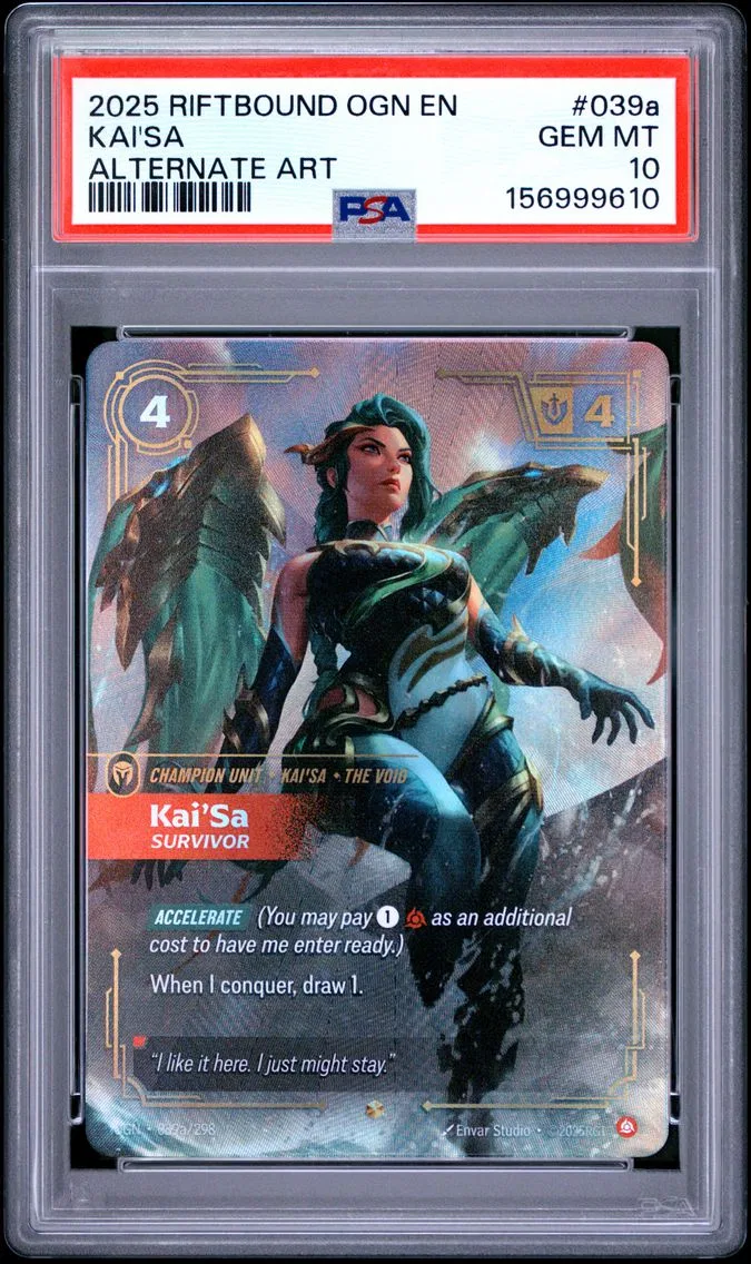 2025 #039a KAI'SA PSA 10 Riftbound: League of Legends Ogn-Origins
