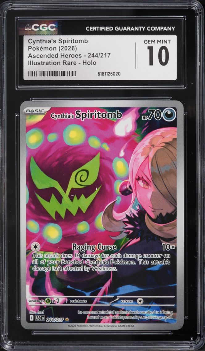 2026 Pokemon Mega Evolution Ascended Heroes IR Cynthia's Spiritomb #244 CGC 10 GEM MINT
