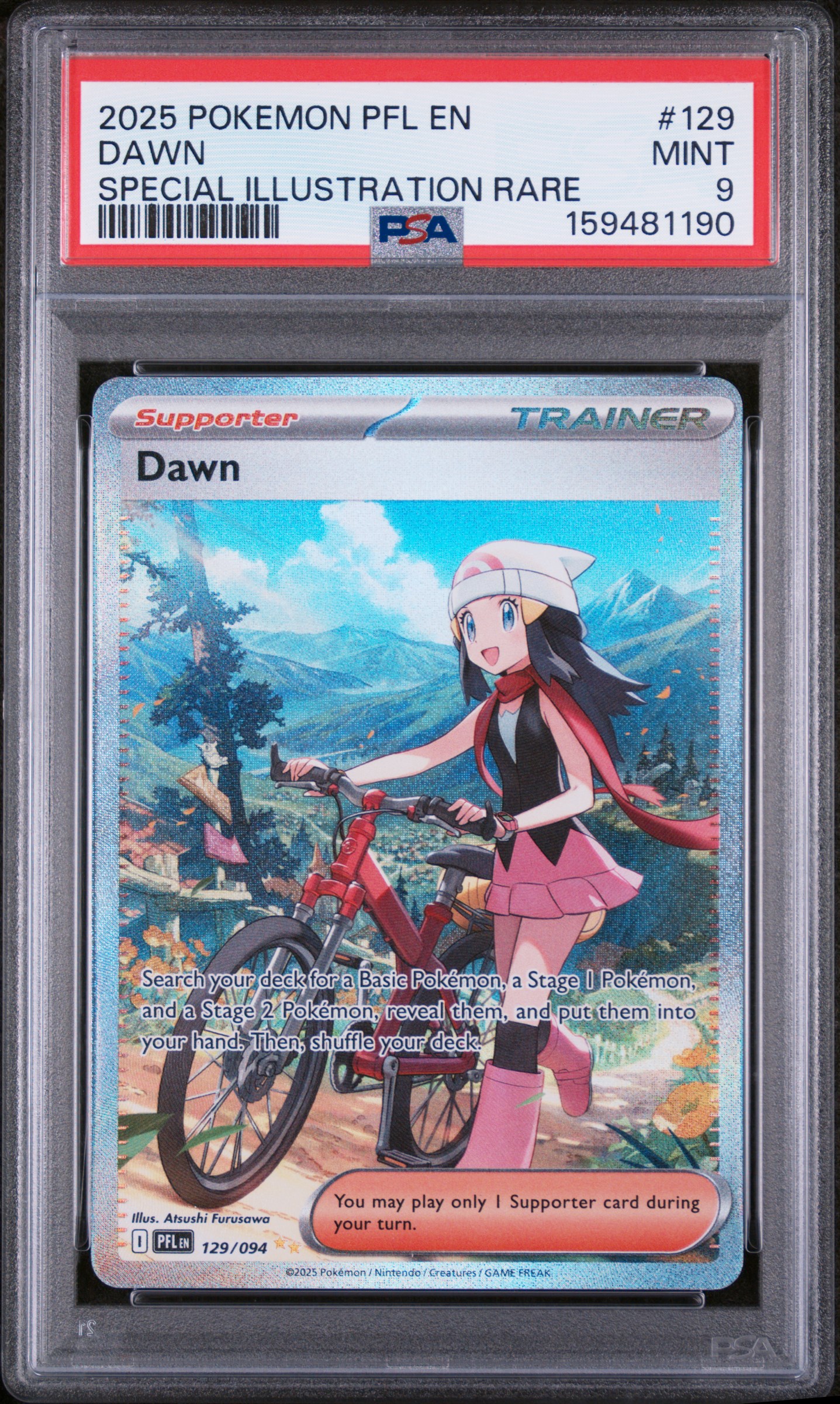 2025 #129 Dawn PSA 9 Pfl En-Phantasmal Flames