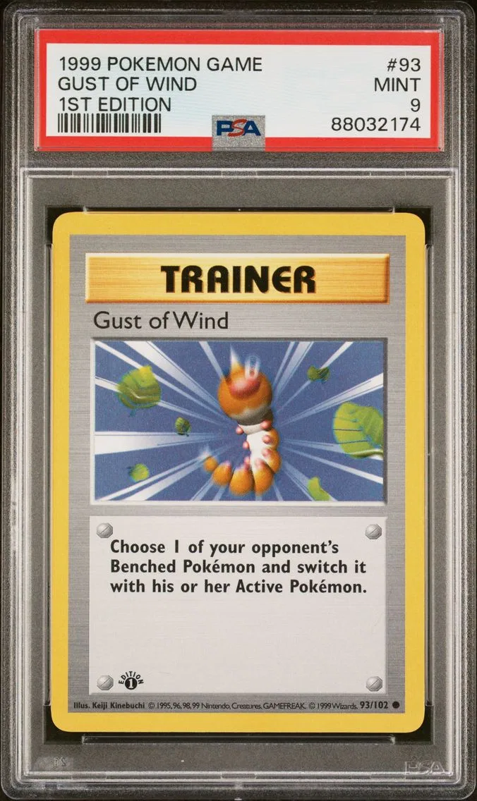 1999 #93 Gust of Wind 1st Edition PSA 9 Game