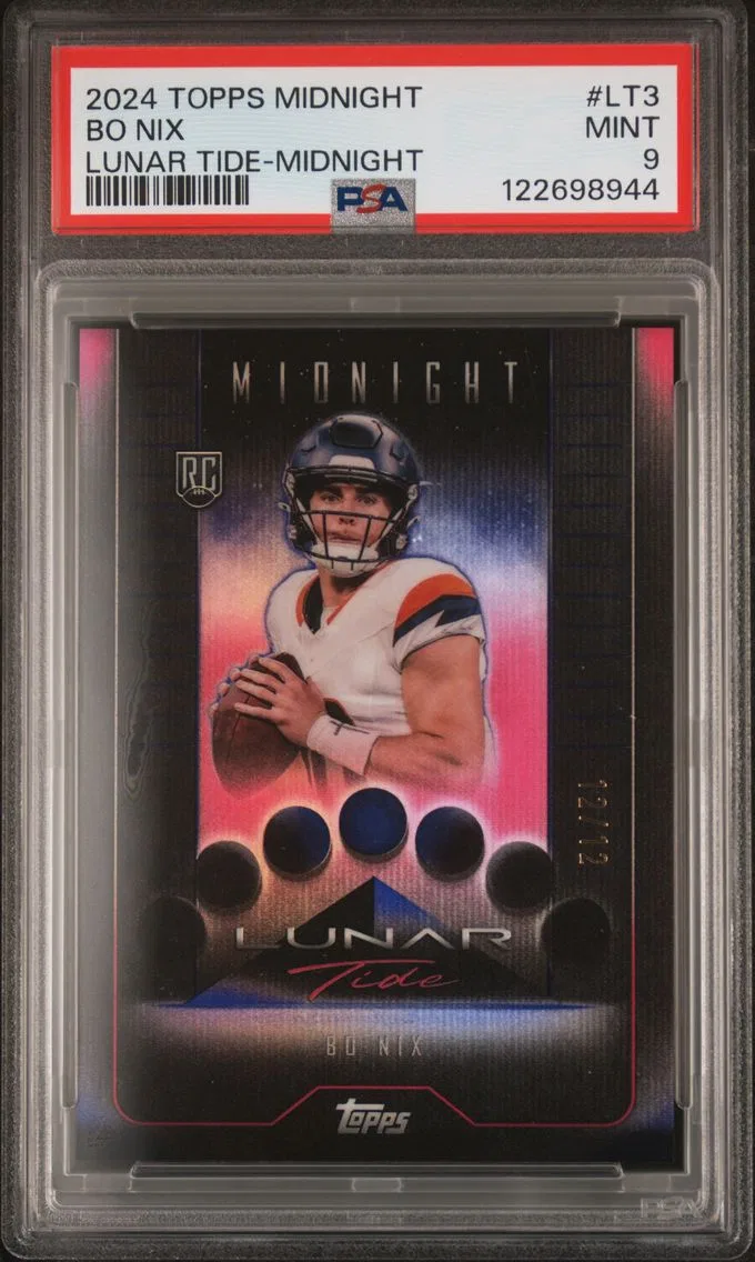 2024 #LT3 Bo Nix PSA 9 Topps Midnight Lunar Tide