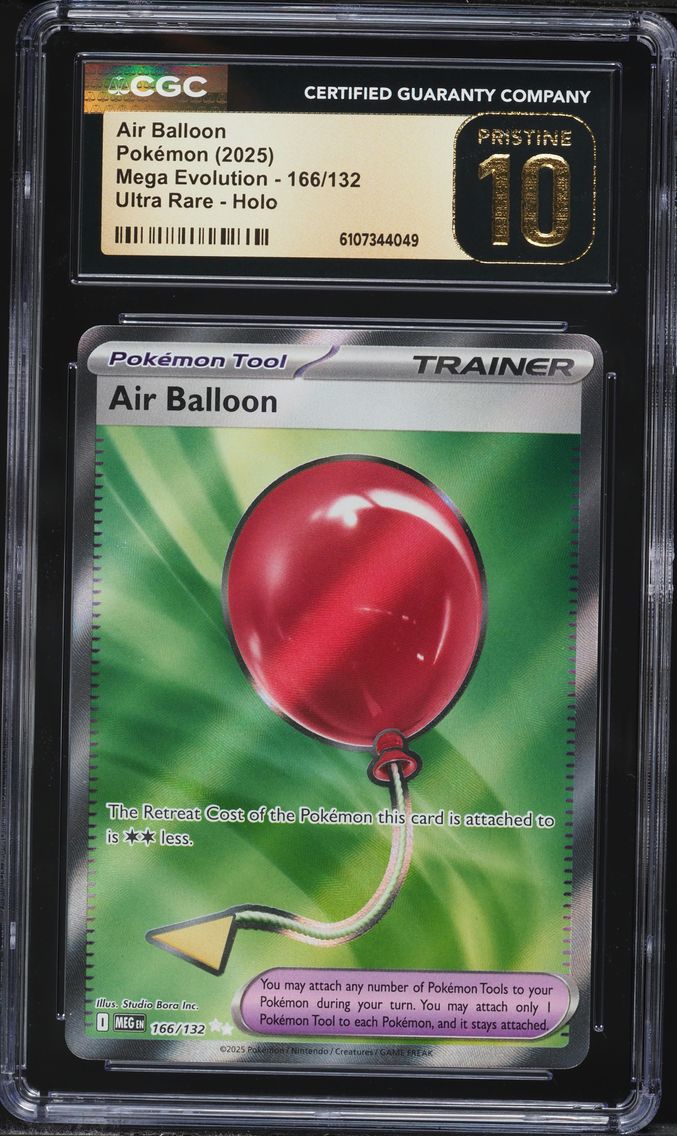 2025 #166 Air Balloon CGC 10 Pristine Meg EN-Mega Evolution Pokemon
