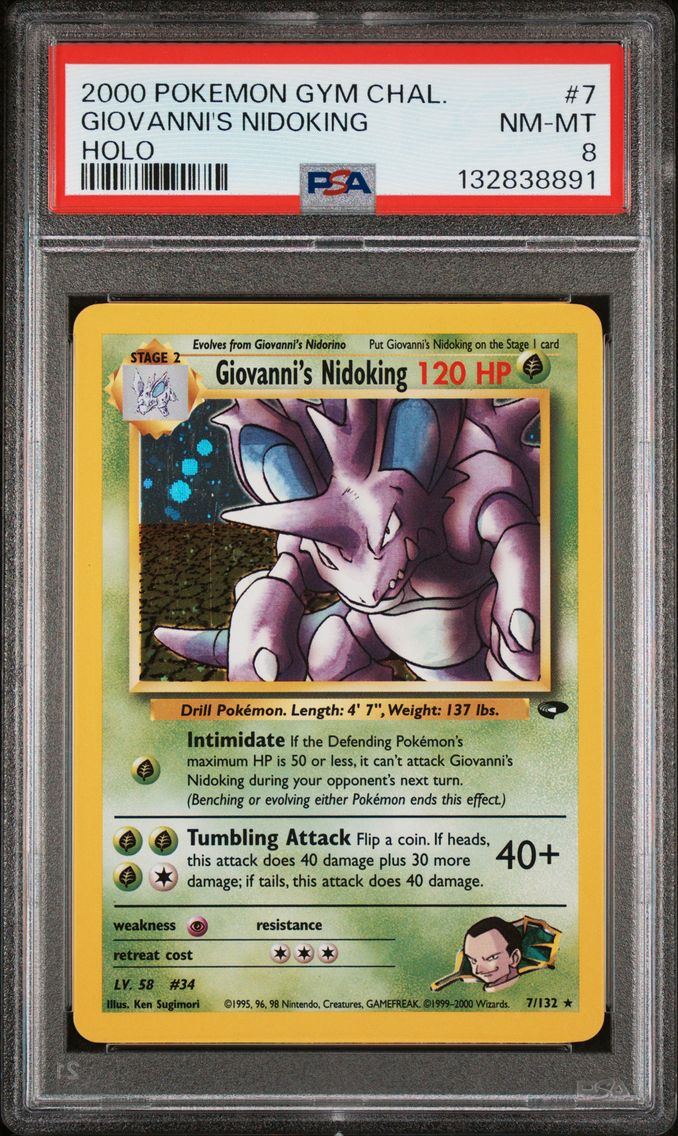 2000 #7 Giovanni's Nidoking PSA 8 Gym Challenge