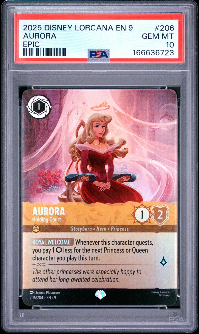 2025 #206 Aurora - Holding Court PSA 10 Disney Lorcana EN 9-Fabled