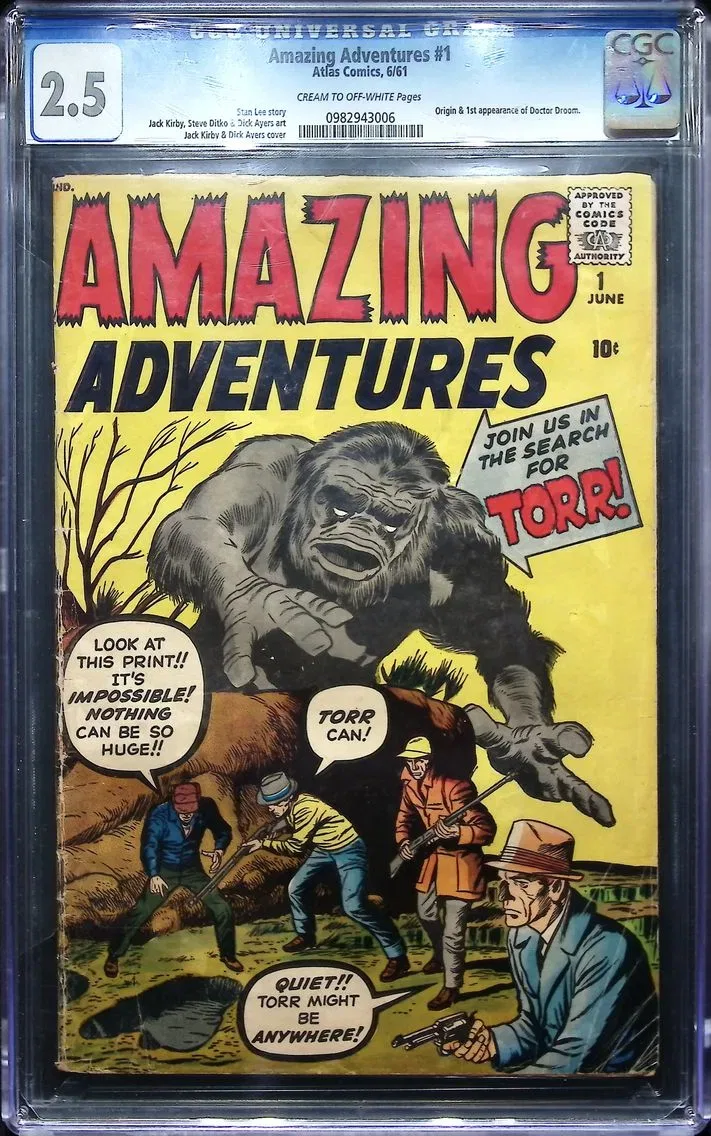 1961 Amazing Adventures #1 CGC 2.5 Atlas Comics