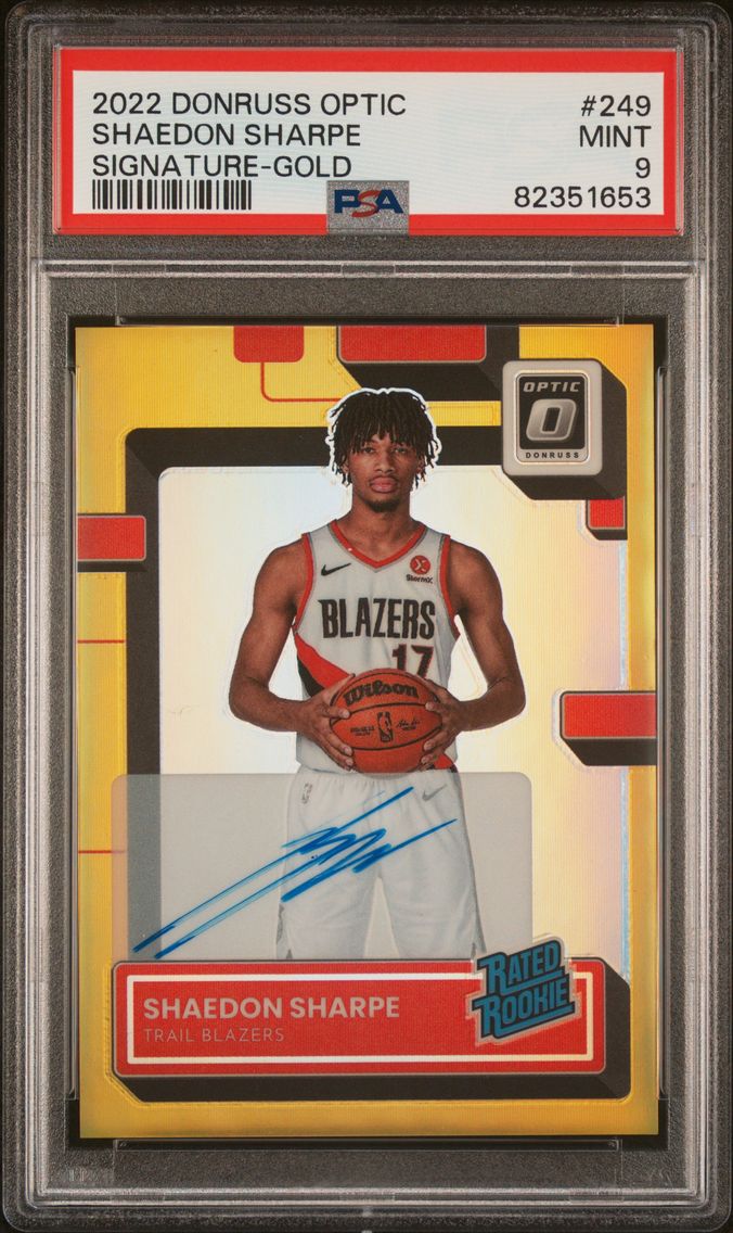 2022 #249 Shaedon Sharpe PSA 9 P