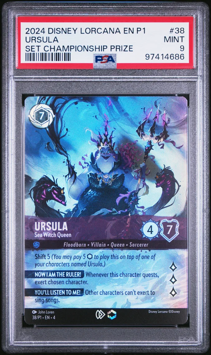 2024 #38 Ursula - Sea Witch Queen PSA 9 Disney Lorcana EN P1-Promo