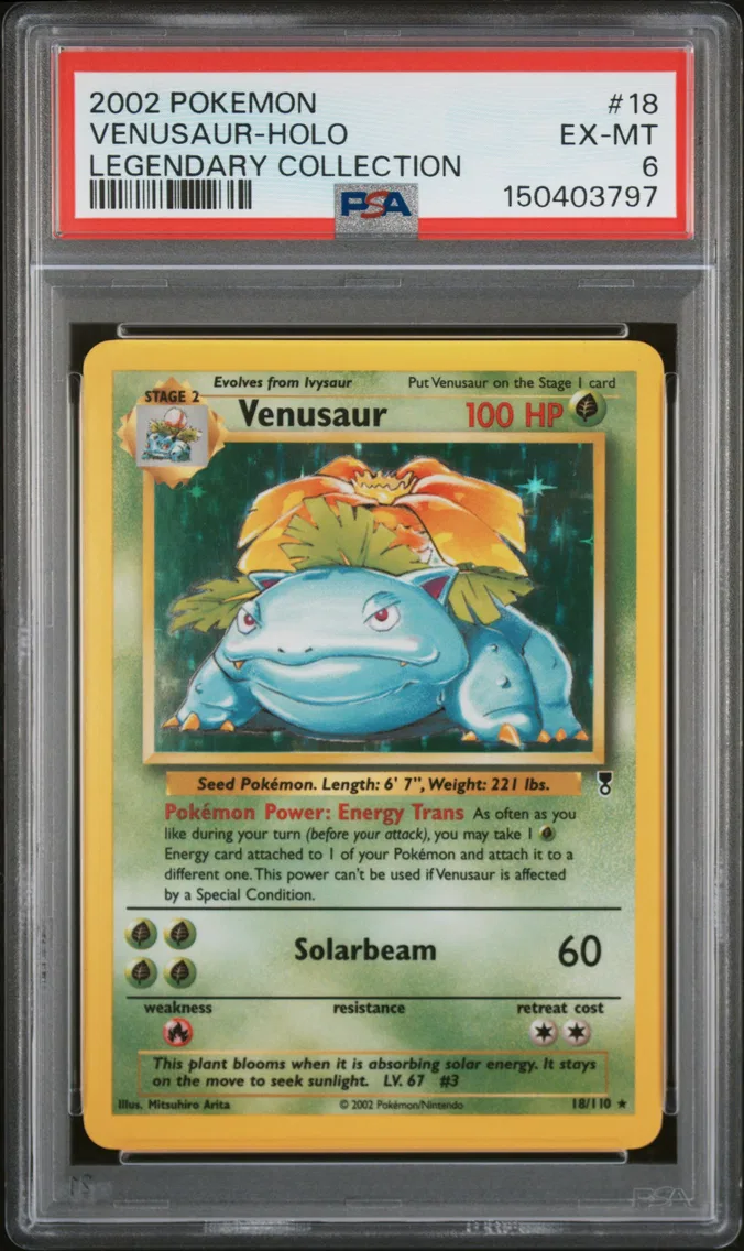 2002 #18 Venusaur-Holo PSA 6 Legendary Collection