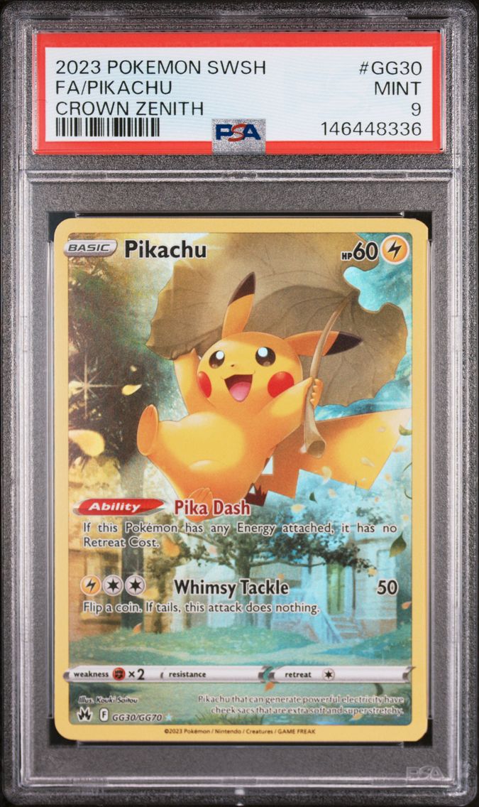 2023 #GG30 Full Art/Pikachu PSA 9 Sword and Shield Crown Zenith