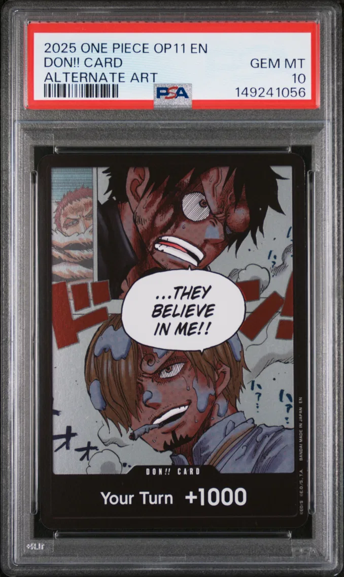 2025 #NA Don!! Card PSA 10 One Piece OP11-A Fist of Divine Speed