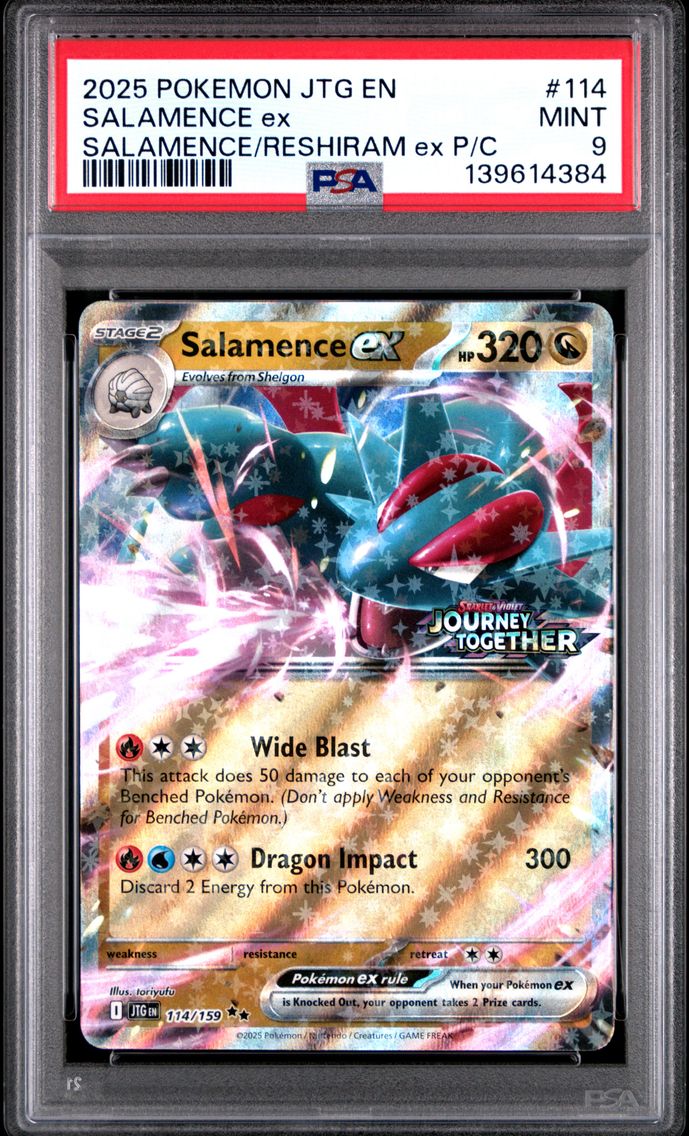 2025 #114 Salamence EX PSA 9 Jtg EN-Journey Together