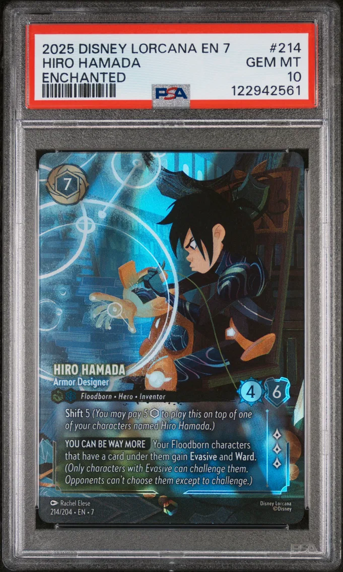 2025 #214 Hiro Hamada - Armor Designer PSA 10 Disney Lorcana EN 7-Archazia's Island