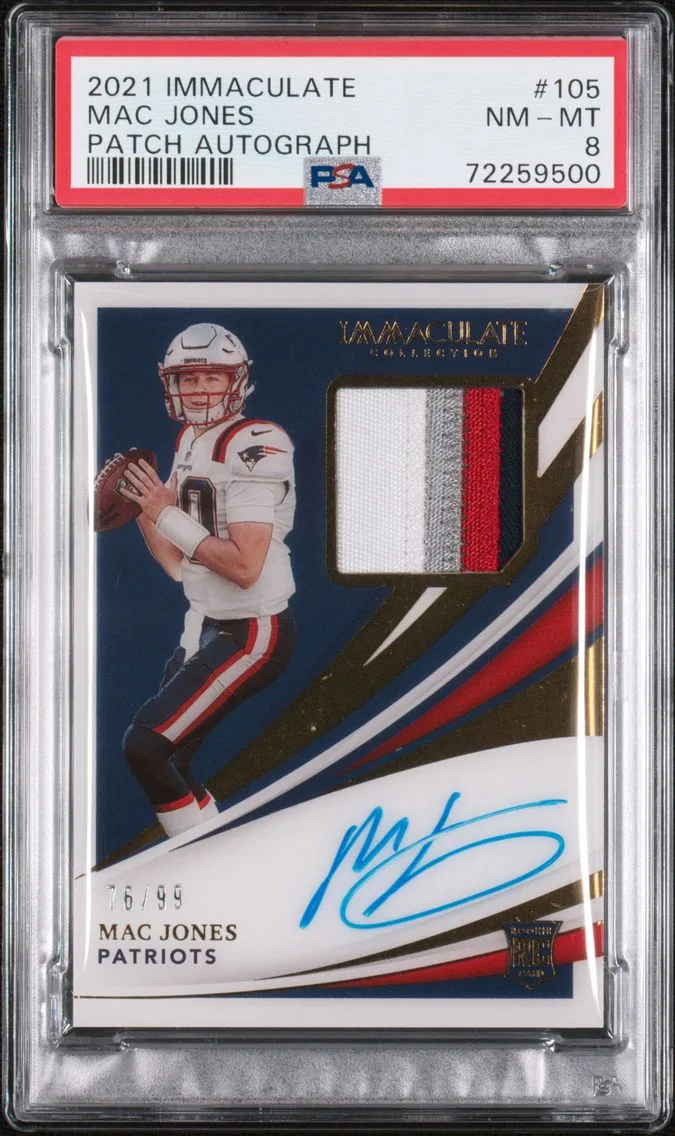 2021 #105 Mac Jones PSA 8 Panini Immaculate Collection