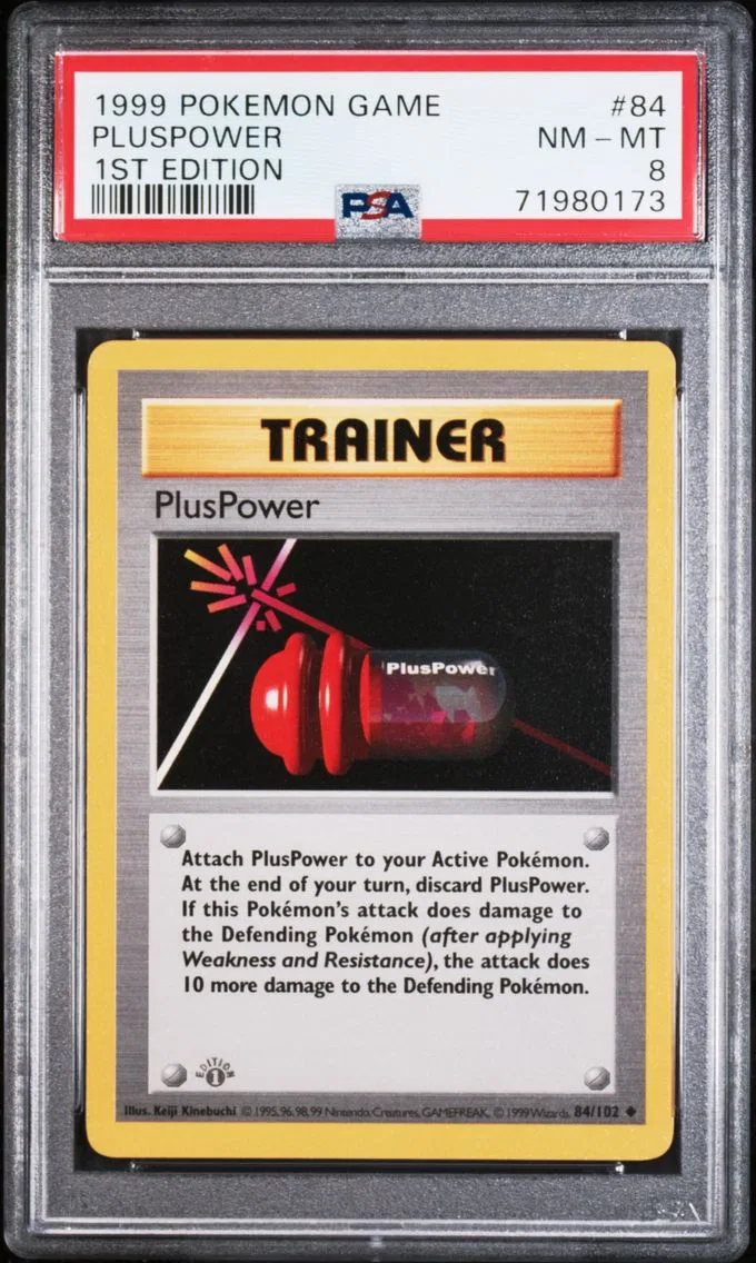 1999 #84 Pluspower 1st Edition PSA 8 Game