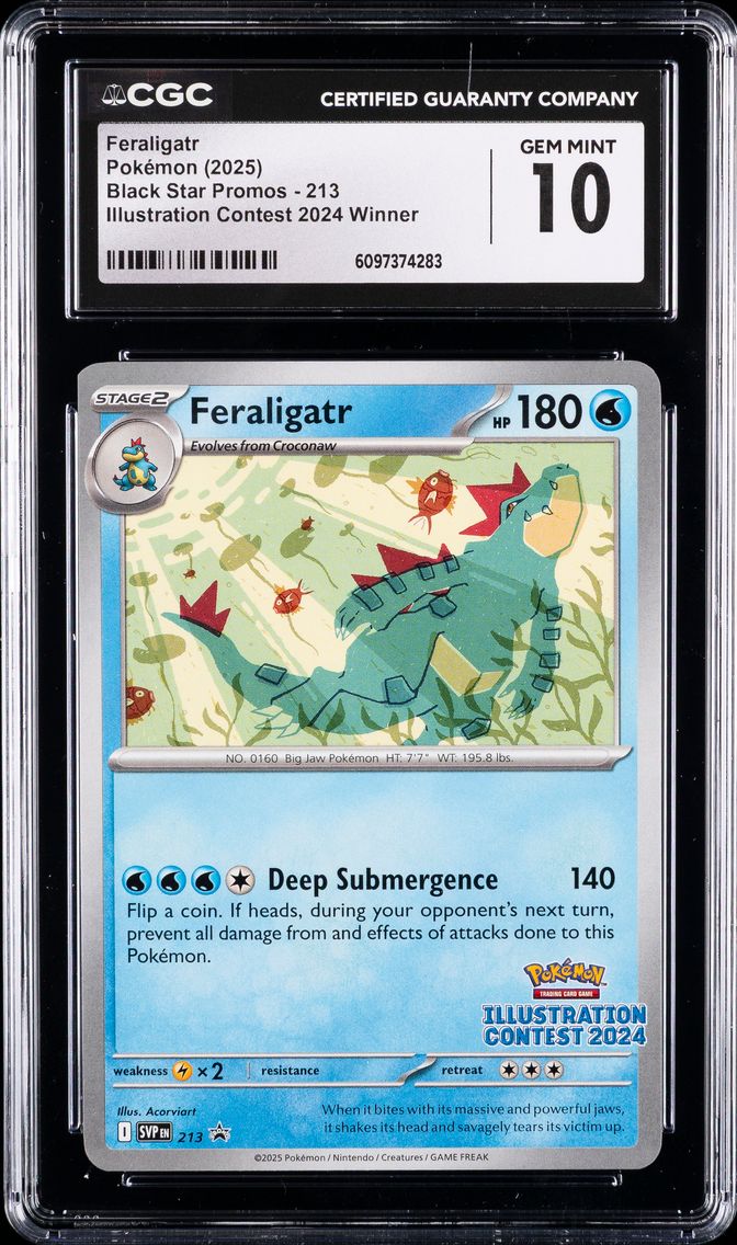 2023 #213 Feraligatr CGC 10 Black Star Promos - Scarlet & Violet SVP EN - English Pokemon