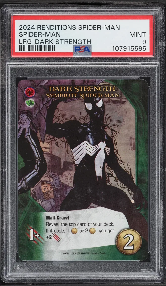 2024 #NA Upper Deck Marvel Renditions Legendary Dark Strength Symbiote Spider-Man MINT PSA 9