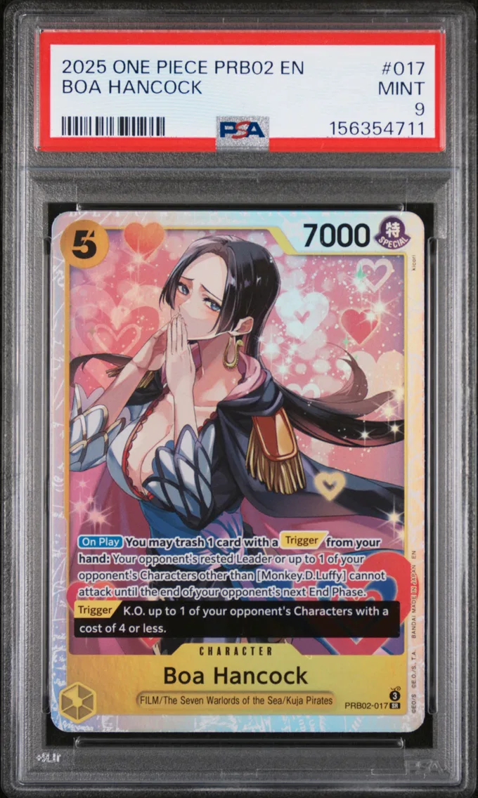 2025 #017 Boa Hancock PSA 9 One Piece PRB02-Premium Booster -One Piece Card the Best- Vol.2