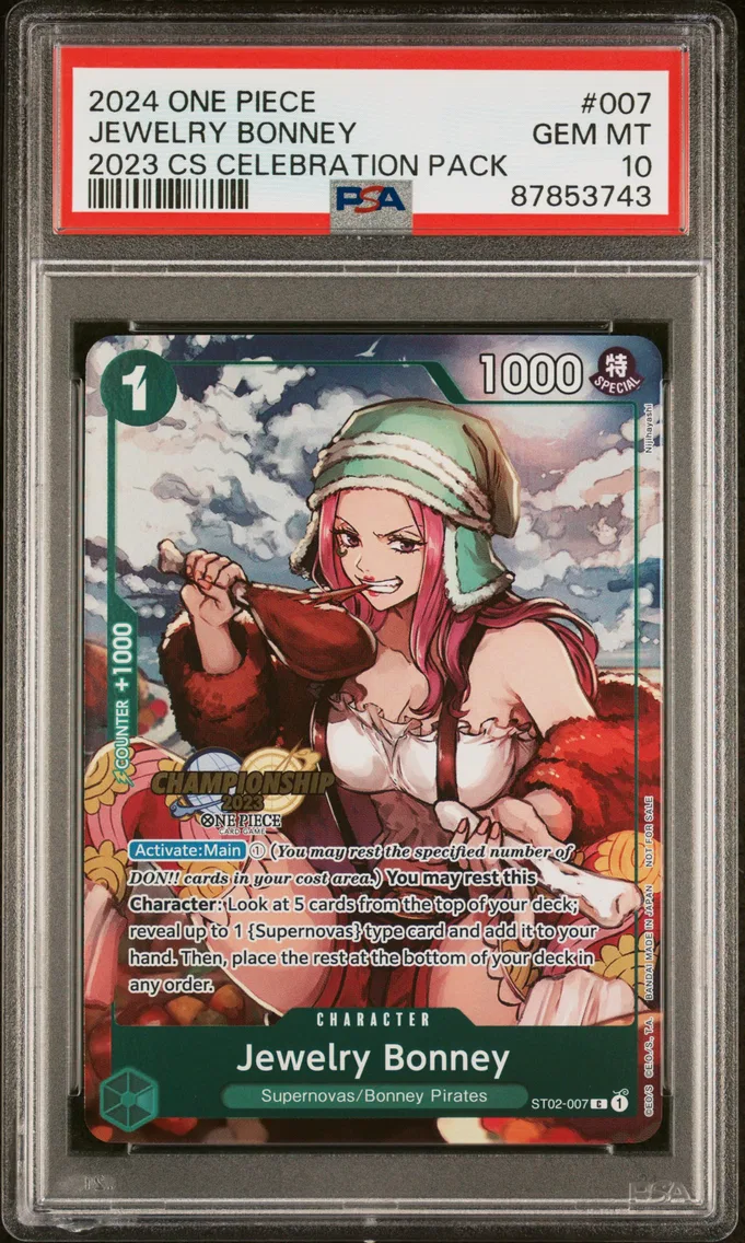 2024 #007 Jewelry Bonney PSA 10 One Piece Championship 2023 Celebration Pack