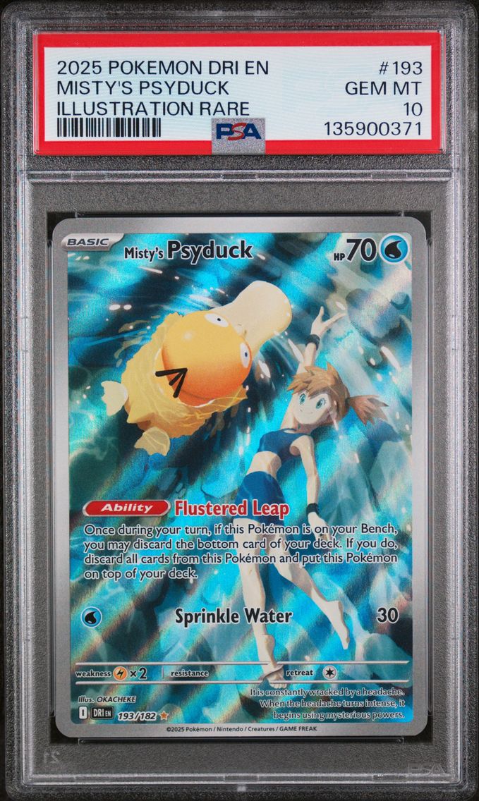 2025 #193 Misty's Psyduck PSA 10