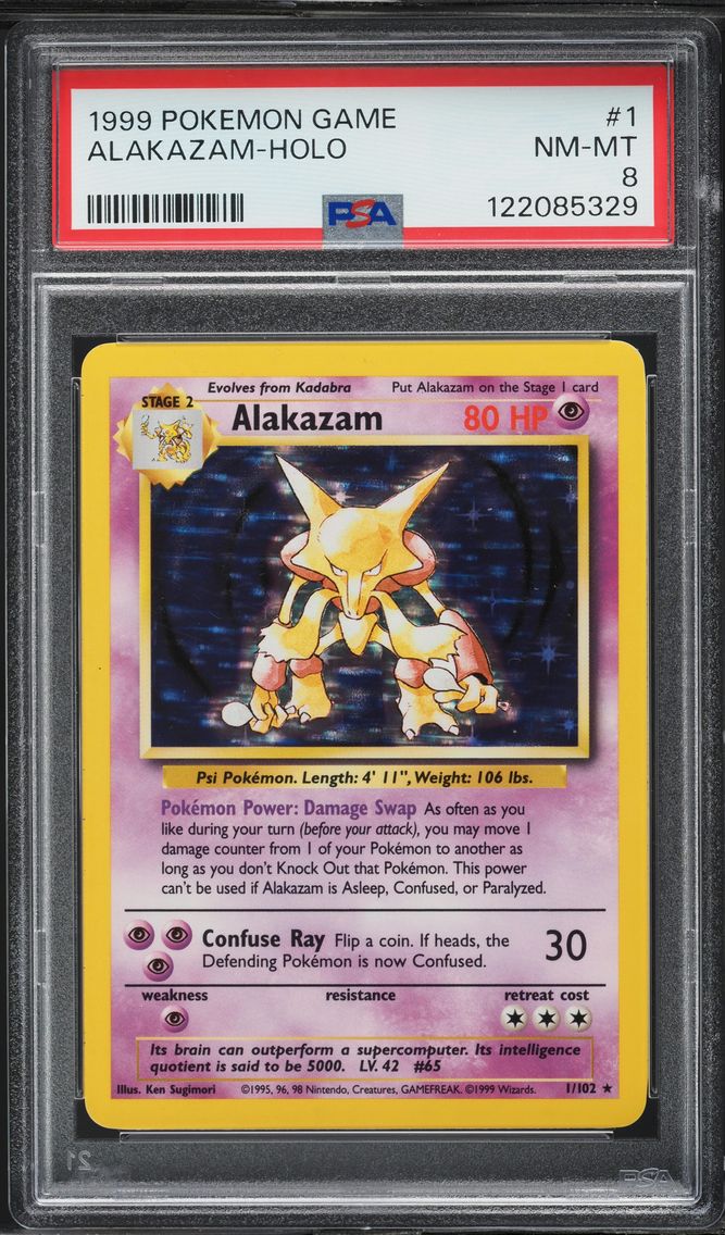1999 #1 Alakazam-Holo PSA 8 Game Pokemon