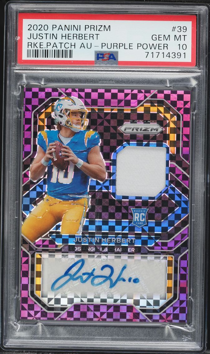 2020 #39 Justin Herbert PSA 10 P