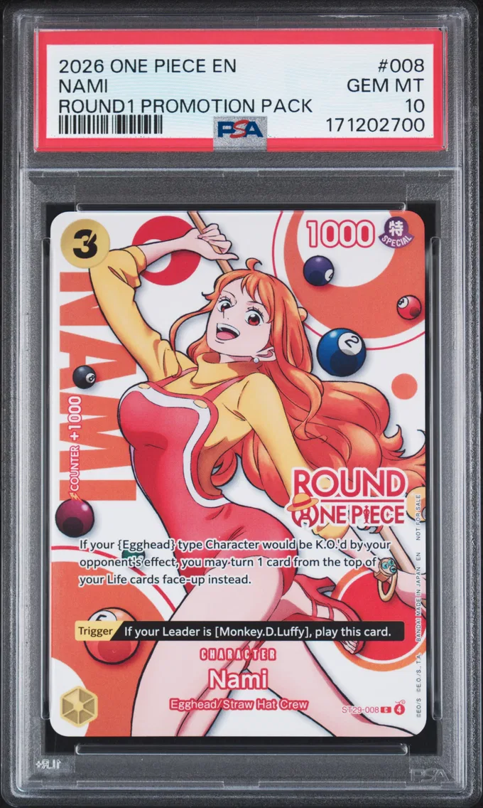 2026 #008 Nami PSA 10 One Piece ROUND1 Promotion Pack