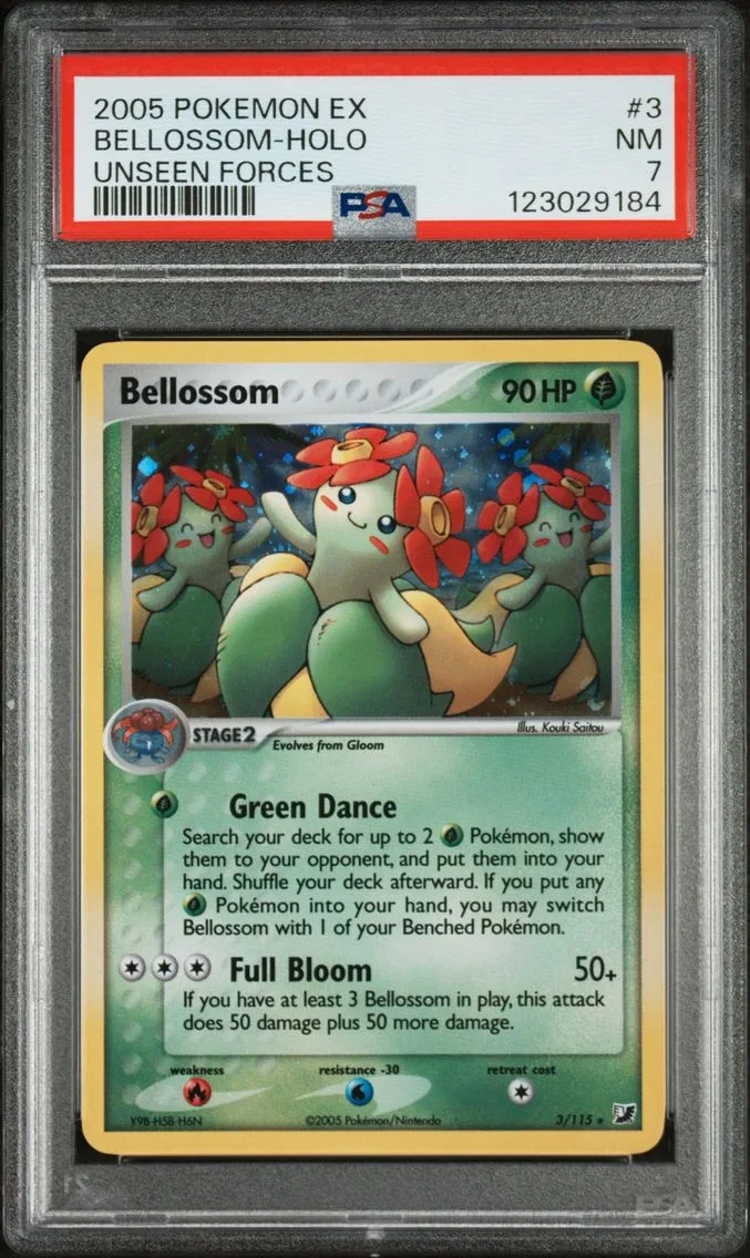 2005 #3 Bellossom-Holo PSA 7 EX Unseen Forces