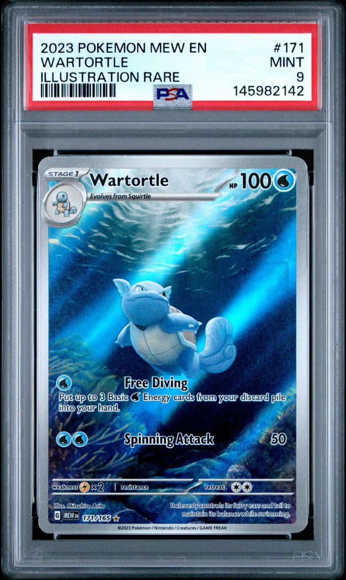 2023 #171 Wartortle PSA 9 Mew EN-151 Pokemon