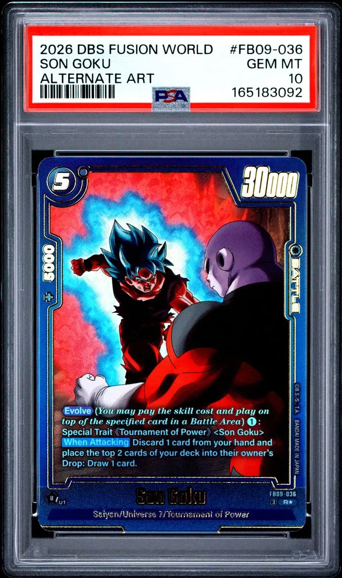 2026 #FB09-036 Son Goku PSA 10 Dragon Ball Super Card Game Fusion World Dual Evolution