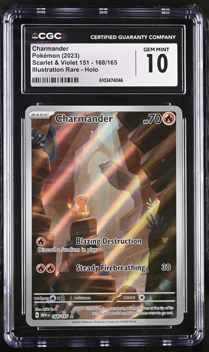 2023 #168 Charmander CGC 10 Scarlet & Violet 151 - MEW EN - English