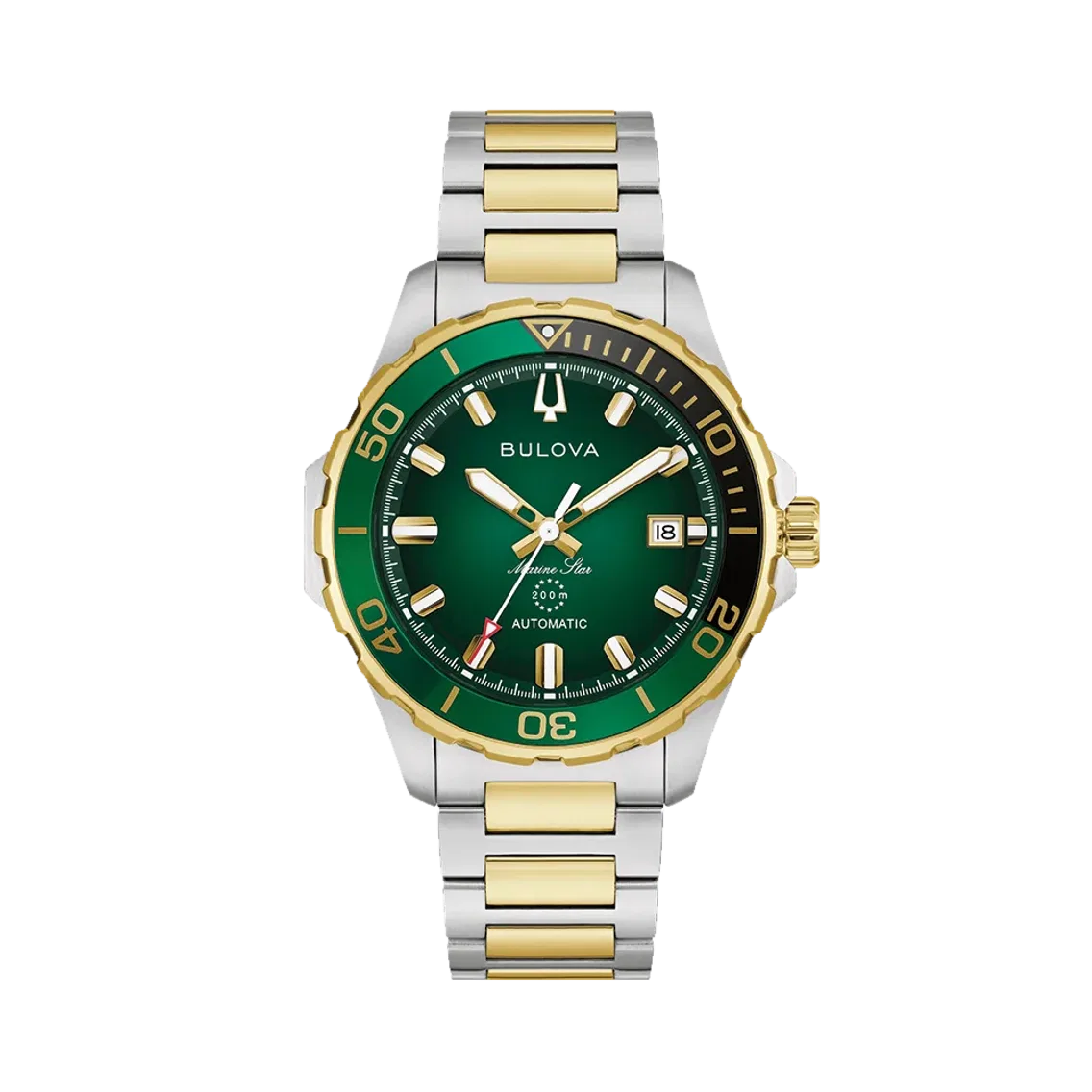 Bulova Marine Star Series B Two-Tone Gold-Tone 41mm - Green on Bracelet