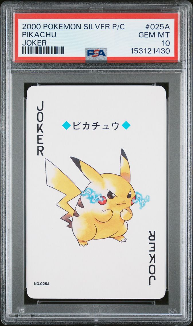 2000 #025A PIKACHU PSA 10 Silver Version Playing Cards