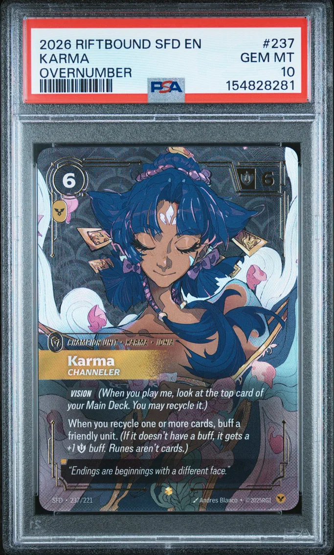 2026 #237 Karma - Channeler PSA 10 Riftbound: League of Legends Sfd-Spiritforged