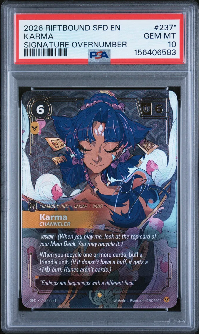 2026 #237* Karma - Channeler PSA 10 Riftbound: League of Legends Sfd-Spiritforged