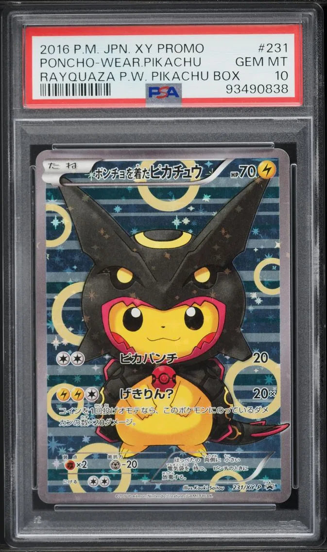 2016 #231 Poncho-Wearing Pikachu PSA 10 Japanese XY Promo Pokemon