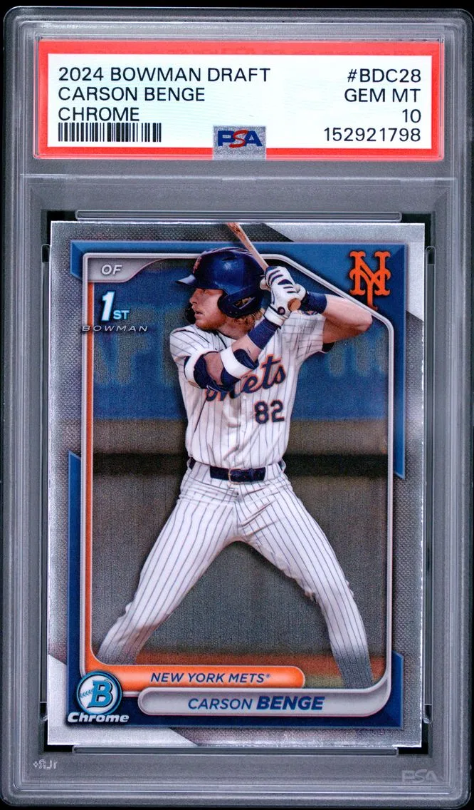 2024 #BDC28 Carson Benge PSA 10 Bowman Draft