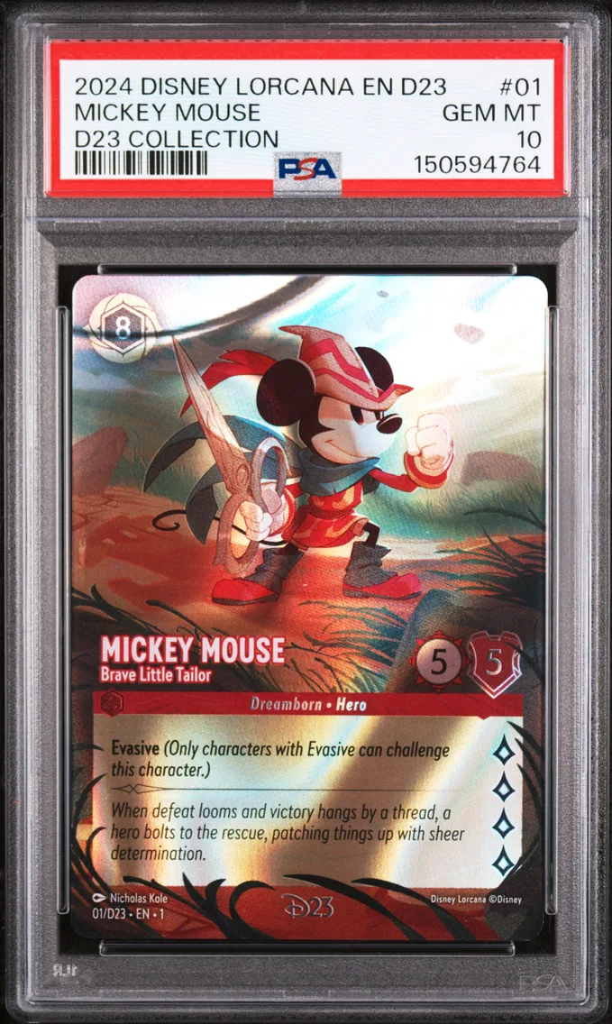 2024 #01 Mickey Mouse - Brave Little Tailor PSA 10 Disney Lorcana EN D23-D23 Expo Promo