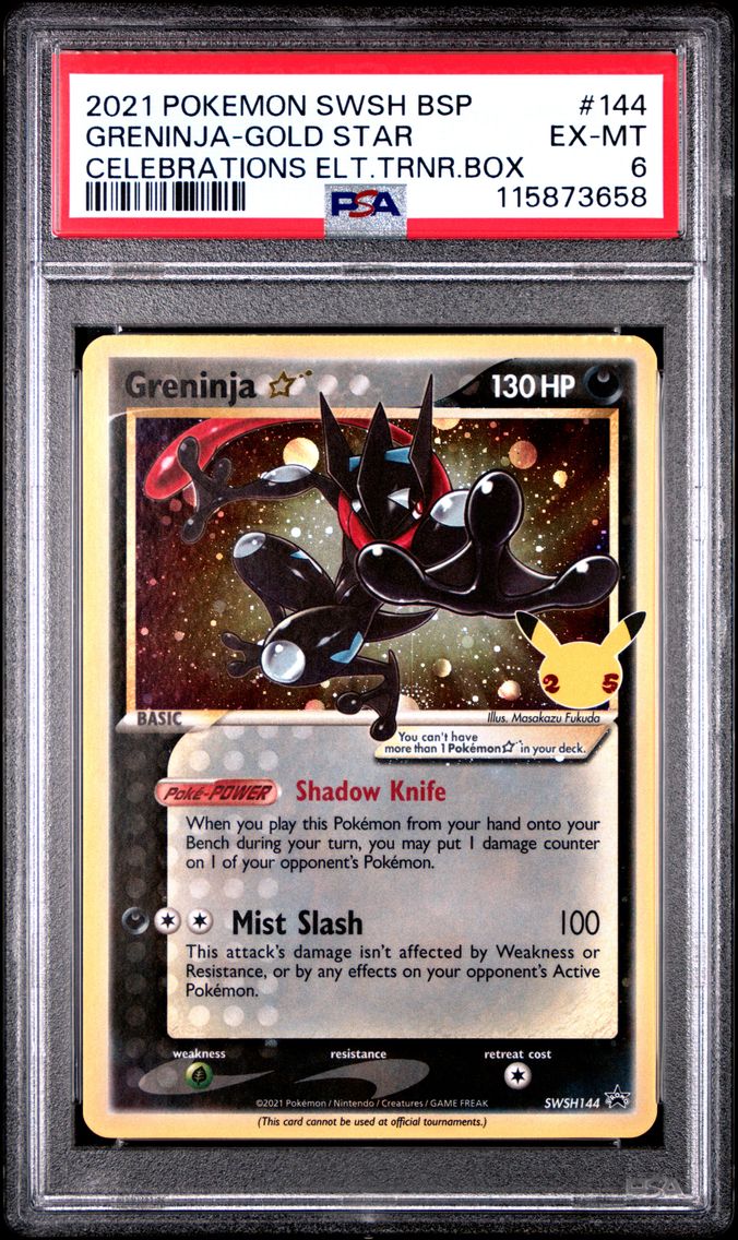 2021 #144 Greninja-Gold Star PSA 6 Swsh Black Star Promo Pokemon