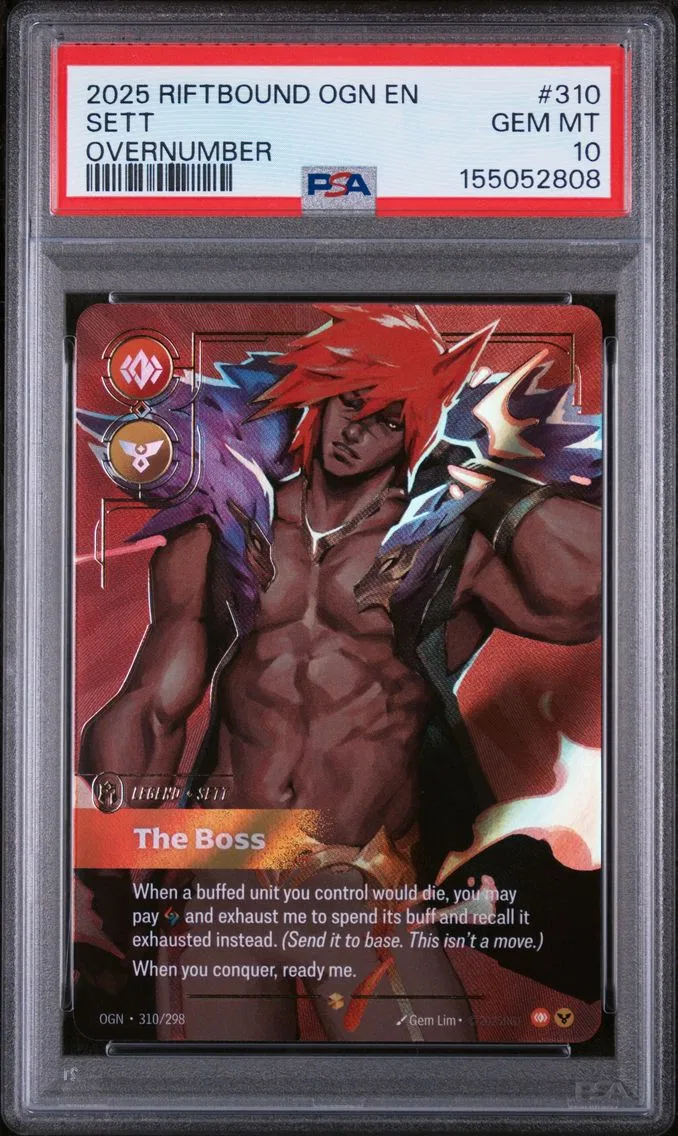 2025 #310 Sett - the Boss PSA 10 Riftbound: League of Legends Ogn-Origins