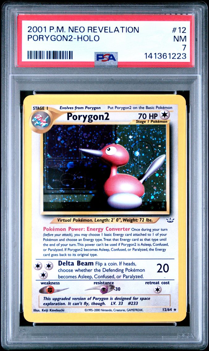 2001 #12 PORYGON2-Holo PSA 7 Neo Revelation Pokemon