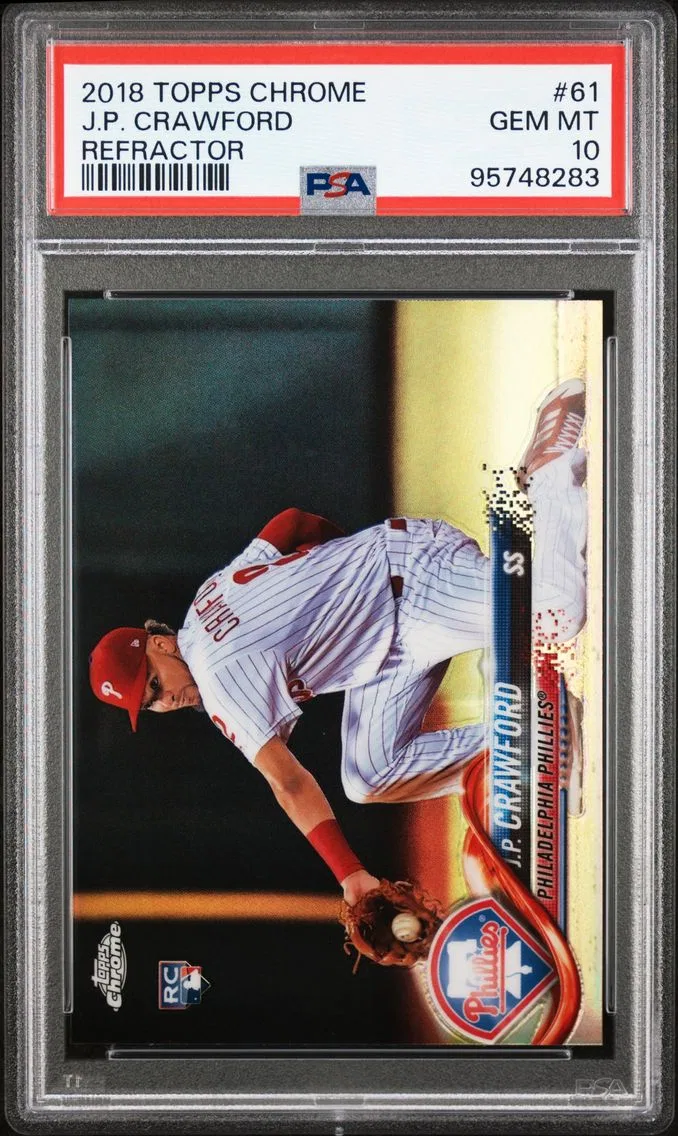 2018 #61 J.P. Crawford PSA 10 Topps Chrome