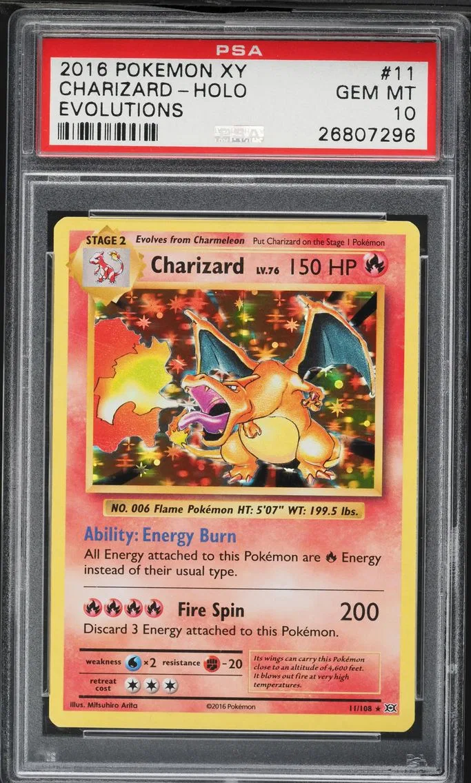 2016 #11 Charizard-Holo PSA 10 XY Evolutions Pokemon