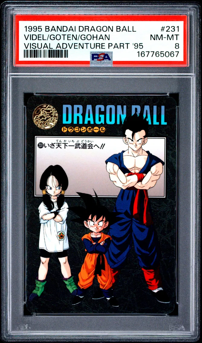 1995 #231 Son Gohan/Son Goten/Videl PSA 8 Bandai Dragon Ball Visual Adventure Part '95