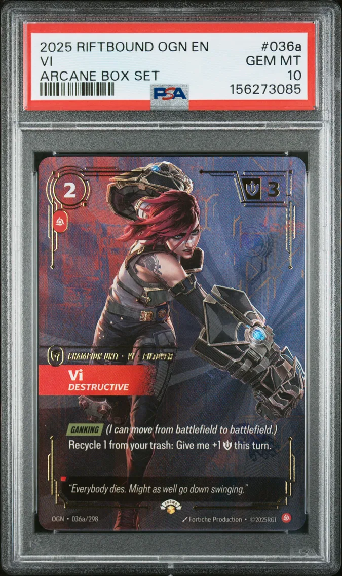 2025 #036a VI - Destructive PSA 10 Riftbound: League of Legends Ogn-Origins